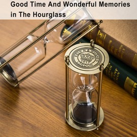 SuLiao Metal Empty Hourglass Timer Set: Large Brass Frame Sand Watch, Reloj De Arena, Vintage Hour Glass Sandglass DIY Fillable Unity Sand Ceremony Kit for Wedding, Home, Desk, Office Decor