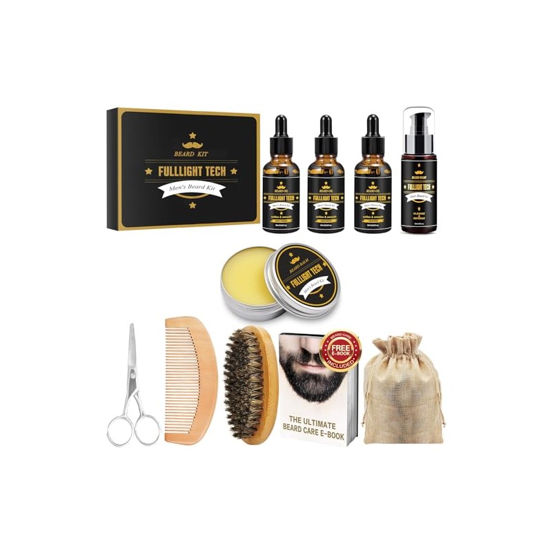 FullLight Tech Kit para Barba 60ml y 3x20ml Aceite -