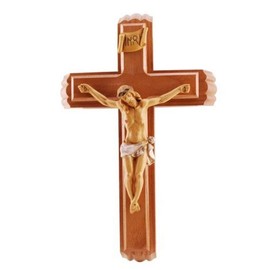 McVan Inc. 12" Walnut Stain Sick Call Set - Décor Gift Religious 79-42603-MCVAN