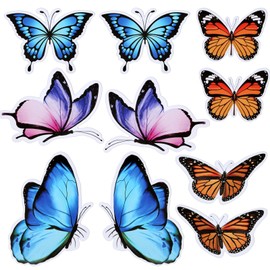 10pcs Butterfly Magnets Stickers, Double Sided Patio Flexible Magnets Decorative Window Magnetic for Refrigerator Window Screen Patio Sliding Doors Garage Protector