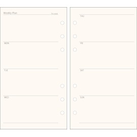 WBway Bible Size Notebook Refill, Weekly Schedule, 6 Holes, "Start Now", No Date Type, System Notebook, Refill, Large Capacity, 90 Weekly Work, 2023 2024 A6