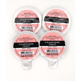 Generic Champagne Toast, Bath and Body, Car Fragrance Refill, 0.2 fl oz each, 4 pack, Pink