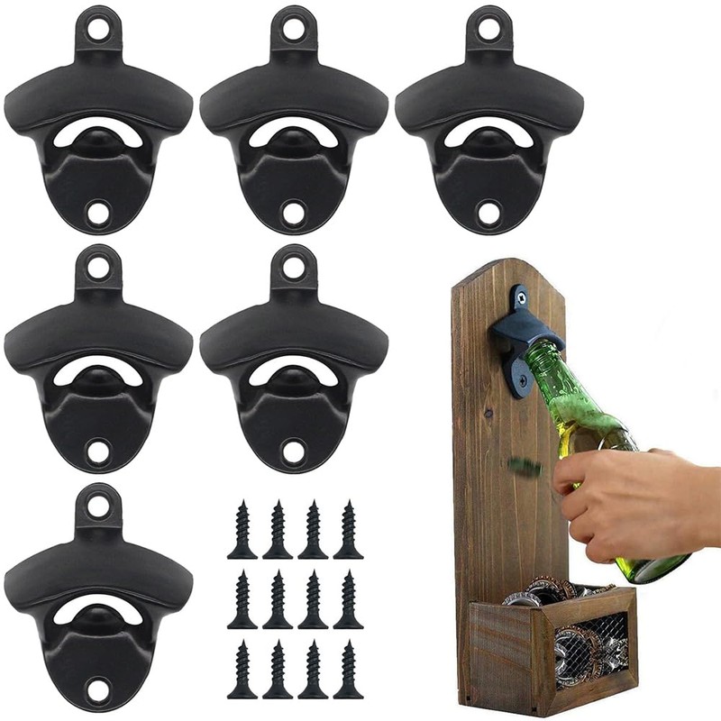Abrebotellas Montados en la Pared 6 Piezas Destapador de Cerveza