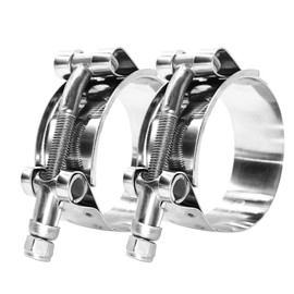 BOTTEN 2 Pack 2" T-Bolt Hose Clamp, Clamp Range 56-64mm for 2" Hose ID, hose clamps 304 Stainless Steel,hose clamp pliers and clamps heavy duty
