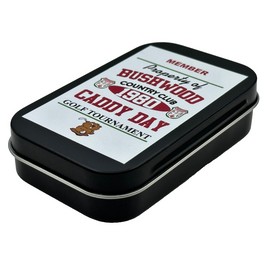 SportzCollectables.com Caddyshack Bushwood CC ... Golf Ball Marker Gift Tin ...with 4 Bushwood Tees