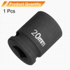 sourcing map 6 Point Impact Socket 20mm Metric Socket 1/2"