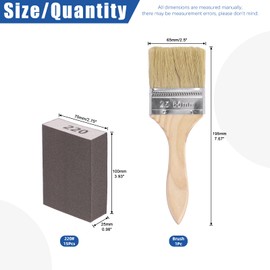 Glarks 16 Pieces 220 Grit Sanding Sponge 15 Pieces 10 x 7 x 2.5 cm Washable and Reusable Sanding Blocks and 1 Brush Ideal for Woodworking, Drywall, Metal Polishing
