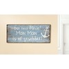 GILDE Maritime Metal Sign Moin Blue 12.5cm x 30cm x