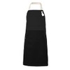 Velilla Delantal Peto 404210B_43 Unisex Bib Apron Two-Colour, black