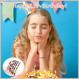TEVOP 15th Birthday Gifts for Girls, Bead Bracelet 15th Birthday Bracelet Gifts for Teenage Girls, Special Gifts for 15 Year Old Girls