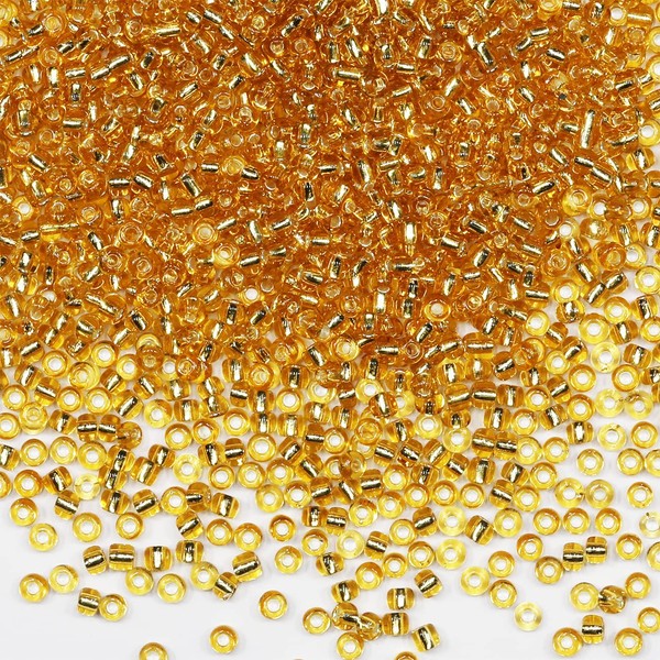 Bulk Seed Beads 110 Grams About 3500pcs, 3mm 8/0 Transparent