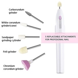 Electric Nail File Set, 5 in 1 Electric Manicure Pedicure Sanding Polishing Set, Nail Drill Set for Personal Fingers Toes, Nail Care