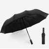Automatic Umbrella 12 Ribs Sturdy Solid Color Windproof Folding Rain