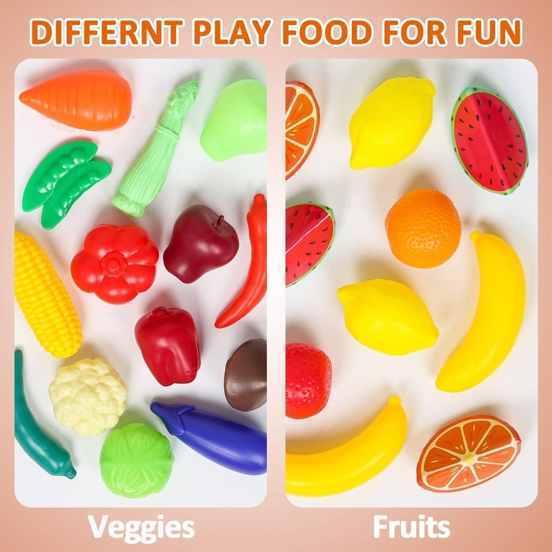 Shimfun 143 Piece Play Food for Kids Kitchen - Toy