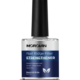MOROVAN Clear Nail Ridge Filler Strengthener: 15ml Nail Aid Growth Nail Treatment Strengthener For Women
