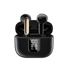 Irosiy All-Day Comfort & High-Fidelity Sound with Advanced ENC Noise Reduction, Bluetooth 5.4, and Extended Playtime Earbuds (Black)