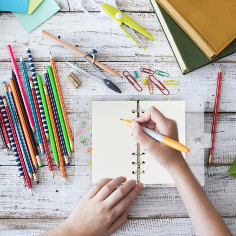 A6 Binder Cover, Clear Soft PVC 6 Hole Ring Binder