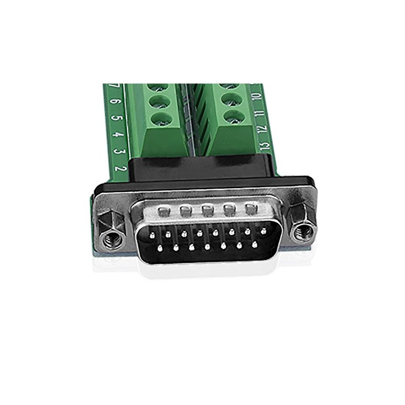 SIENOC DB15-G2 2Row 15Pin Male Adapter Breakout Board Terminals Screw