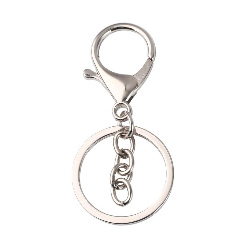 Key Chain Hardware [20 Pieces] One-touch Key Holder with Swivel