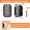 Funerlulu 40 Pack Aluminum Alloy 2"x4" (Actual 1.5"x3.5") Deck Railing