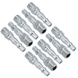 Air Line Hose Fitting Connector Male Quick Release 1/4 inch Male Thread 10pk