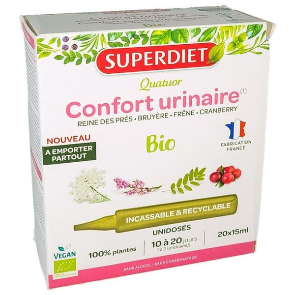 Superdiet Quatuor Confort Urinaire Bio 20 Unidoses