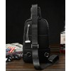 Unbranded Leather Sling Daypack Backpack for Mens Crocodile Pattern Luxury