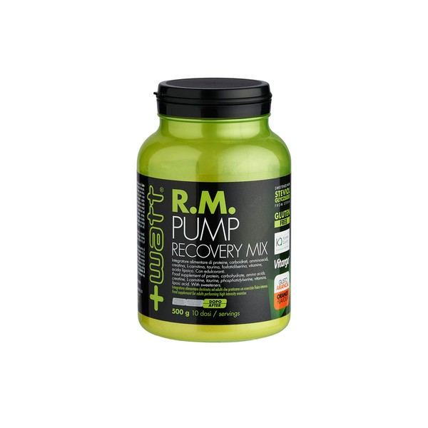 RM Pump - Miscela di Nutrienti Indicata per il Recupero Muscolare ed Energetico - Formato 500 g - Gusto: Arancia