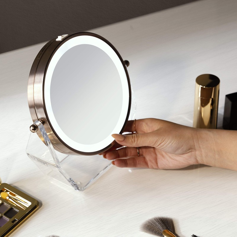 Zadro Products - Espejo giratorio de cambiador con luz LED