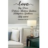 Inspirational Bible Verse Wall Decal Sticker, Love Joy Peace Patience