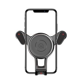 DFVmobile Rotatable Triangle Universal Car Air Vent Phone Holder Stand Mount with Clip for Realme 5i (2020) Black