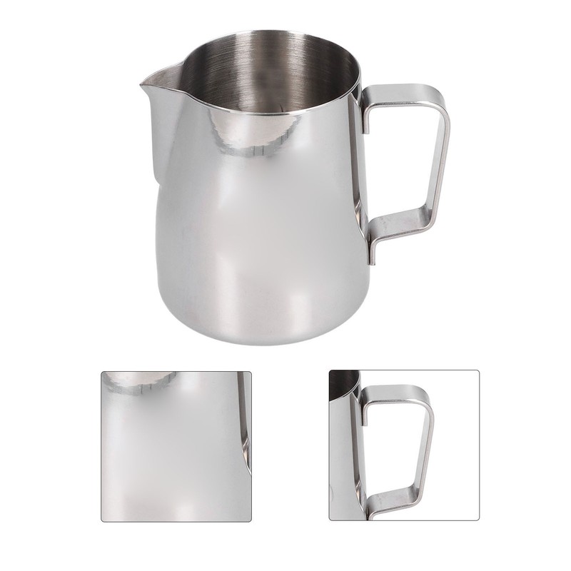 Milk Frother Cup 380ml 304 Stainless Steel High Durability Multifunctional