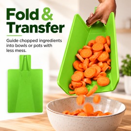 Folding Cutting Board for Everyday Food Prep – Foldable Chopping Board for Easy Ingredient Transfer in Home Kitchens