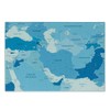 Lunarable Globe Cutting Board, Modern Cold Winter Tones Illustrated World
