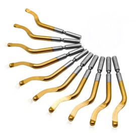 ARMOUR TOOLING - Deburring Blades x 10 blades - BS1012 - Deburring Blade For Metal - Rotary Burr Removal - Spare Blades For Deburring Tool - Hand Reamer Spares