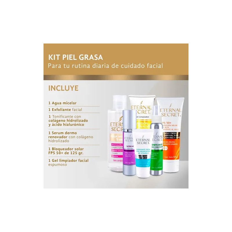 Eternal Secret Kit Piel Grasa - Incluye 6 Productos
