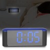 Thermometer Electronic Mirror Surface Digital Alarm Clock With Snooze (Blue