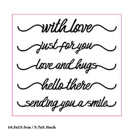 ariettycraft Words Sentiment Clear Stamps for Card Making or Journaling with Love just for You Greeting Words Phrase Rubber Stamps for Scrapbooking Journals Paper Crafts Decoration