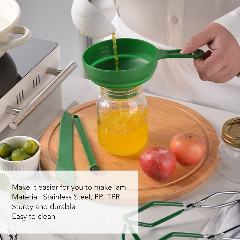 6 Pcs Canning Kit Canning Funnel Tong Bubble Popper Jar