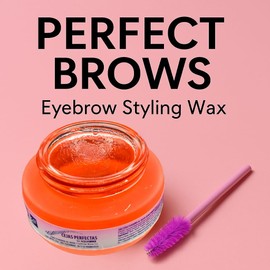 SLIK Perfect Brows Wax 0.5oz – Clear Eyebrow Styling Gel for Long-Lasting Hold, Water-Based Formula for Natural Look and Sets, Shapes & Defines All Brow Types