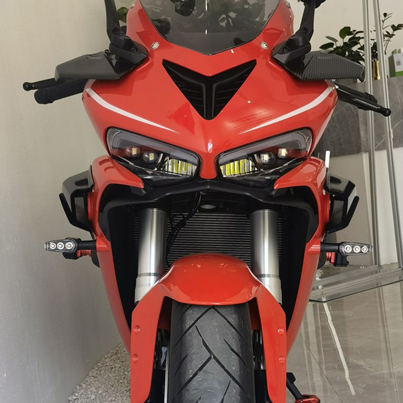 Motorcycle Side Spoiler Wings Aerodynamic Fairing Winglets Deflector Set for