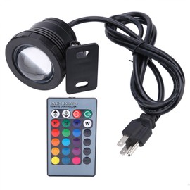 RGB LED Decorative Light Waterproof Multi Color Outdoor Spotlight AC85‑265V (10w Black 9*bead)