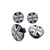 ATEX Black Union Jack Wheel Hub Center Cover Kit for