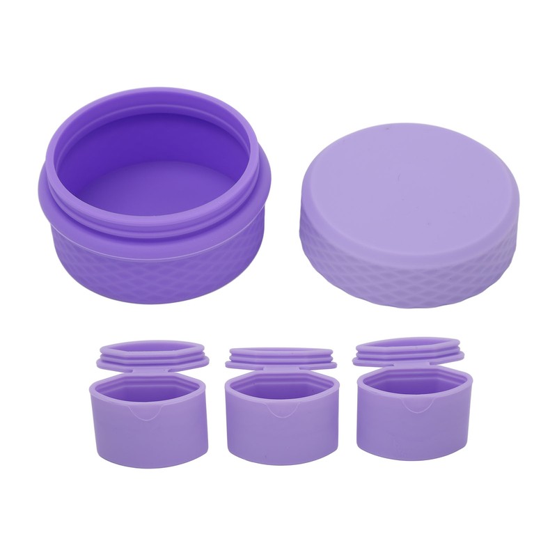 Travel Silicone Makeup Containers Set with 3 Dispensers Refillable Empty
