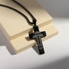 AMAZINGSUN Football Cross Necklace for Men.Black Cross Necklace for Men.Sport