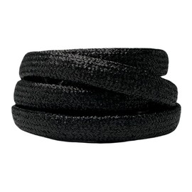 Teeoff 2 Pairs Glitter & Metallic Sparkle Flat Shoe Laces for Sneakers, Athletic Shoes, Boots, Casual Footwear (Black, 51.2"(130CM))