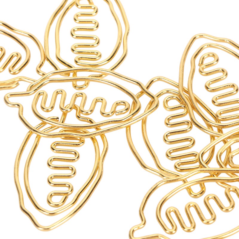100pcs Special Shape Paper Clips Creatively Cute Plated Metal Bookmark
