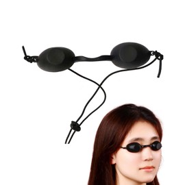 LOZTBUE Pack of 2 Protective Glasses Eye Protection Goggles UV Infrared LED Red Blue Light Hard Wavelength Treatment Beauty Salon Home Black