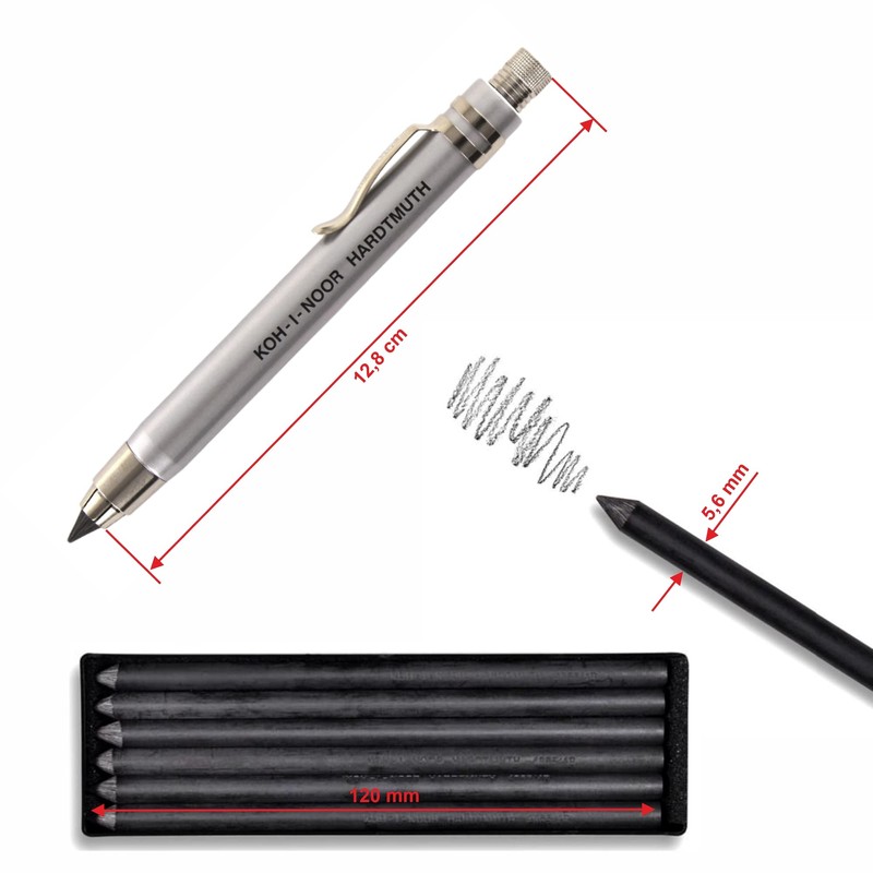 Koh-I-Noor 5359 Mechanical Pencil 5.6 mm - Metal Lead Holder