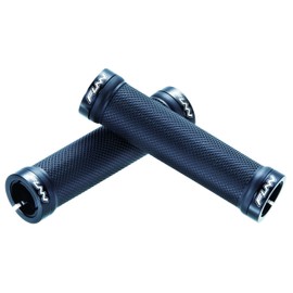 Funn Combat Mountain Bike Handlebar Grips with Double Lock On Clamp, Easy-to-fit and Durable Grips with 22 mm Inner Diameter, Diamond Shape Patterned Bicycle Grips for MTB/BMX (Black)